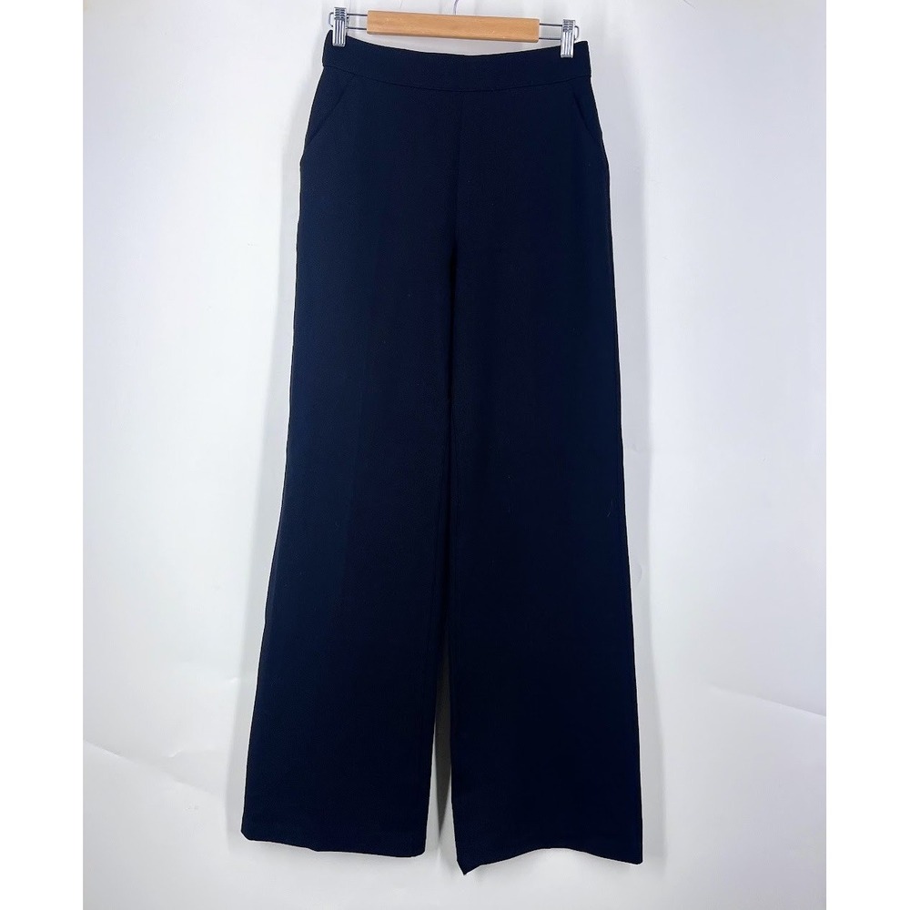 Spanx Women's Ponte Wide Leg Black High Rise Ponte Trousers Small S 31 Inseam